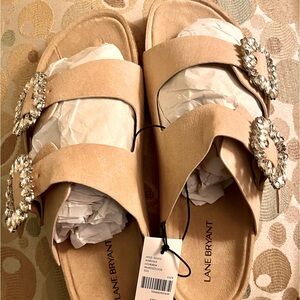 Lane Bryant sandals with bling straps NWT